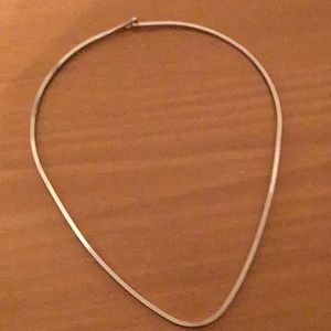 Silver collar necklace